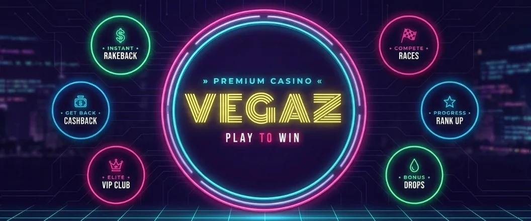 Vegaz Casino — 100% bis zu 300 € + 50 Freispiele